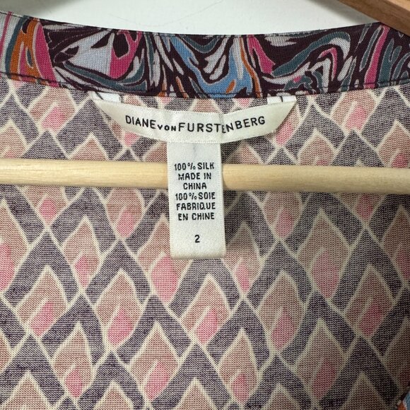 DIANE VON FURSTENBERG Kian Geometric Mini Shift Dress - Picture 6 of 10